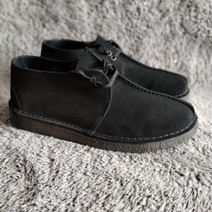 Clarks Originals Men’s Desert Trek Black Suede Shoes – Size 12